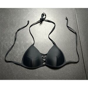 Relleciga Black Padded Triangle Bikini Top Size S